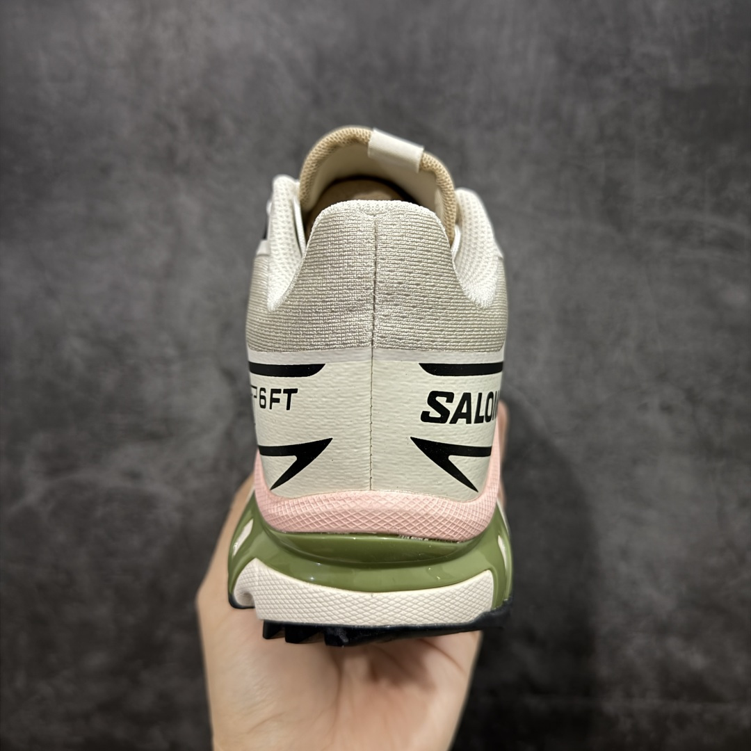 图片[4]-【PK升级版】SALOMON XT-6 FT 萨洛蒙潮流越野机能户外功能鞋 417424 全新版本出货 好货不怕晚 品质 细节 材料都是肉眼可以见！ 售前售后也是其它工厂无法匹敌！ 纯原外贸平台特供订单 耗时半年巨作 全套原纸板楦头开发 原厂特供网布配套加持 确保原汁原味 完美呈现版型 原档数据独家私模五层组合大底 原装Ortholite轻量化鞋垫 中底布带钢印编号 原厂TPU锁扣 进口港宝加持 后跟自然饱满 还原公司包裹性 鞋面以“锯齿”状的包裹系统呈现 在基色底之下加入了各种色点缀 将公司的最新技术和时尚前卫的造型融入耐用的长跑款式中 鞋面由 TPU 薄膜制成 并焊接在高耐磨网眼上 使其既时尚又坚固 由 ACS底盘支撑 可增强稳定性和支撑力 以及由橡胶凸耳 Contragrip外底覆盖的 EVA 缓冲中底 旨在应对崎岖的地形 鞋舌上的彩色Salomon 标签、Quicklace 系统以及鞋头、鞋舌和鞋跟上的附加品牌使细节更加完美 让穿着者可以轻松驾驭户外与通勤下的任何运动生活场景 无缝鞋身户外随意纵横 颜值与脚感兼备 出街通勤 绝对非常吸睛 你值得拥有 尺码：36 36.5 37.5 38 38.5 39 40 40.5 41 42 42.5 43 44 44.5 45-选品中心