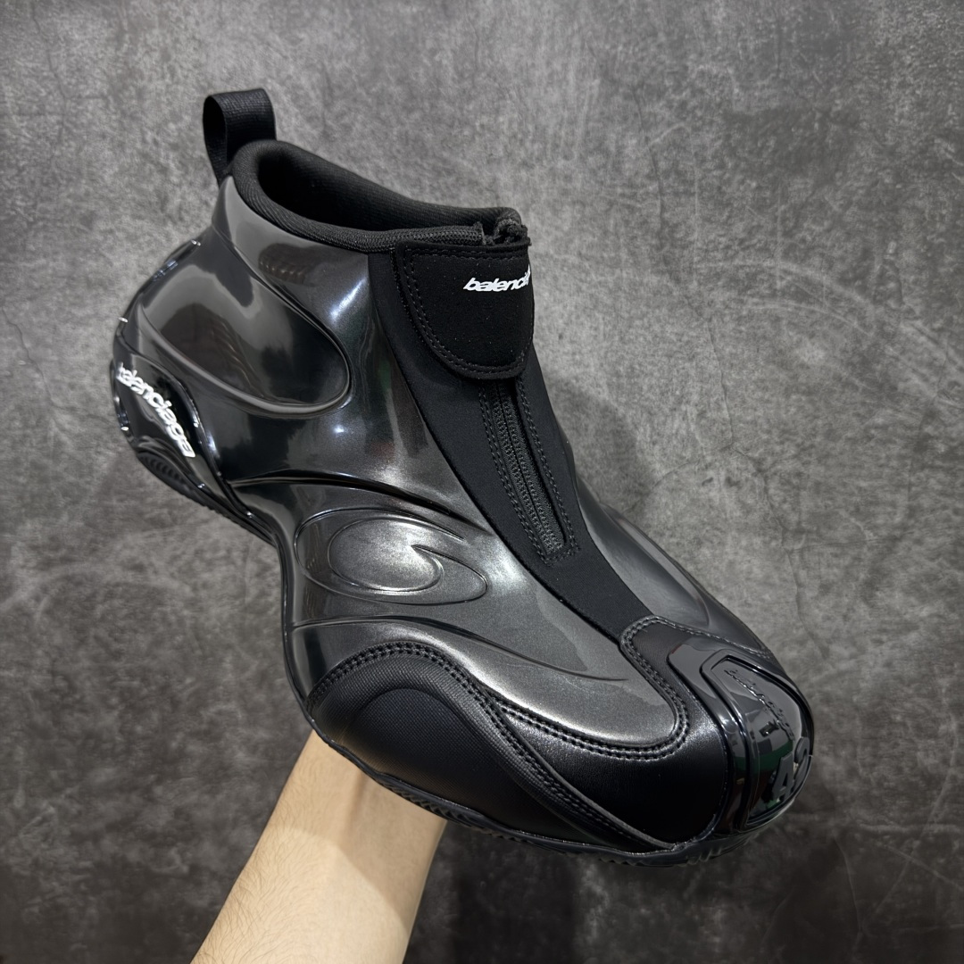 图片[3]-【XA版本】Balenciaga巴黎世家 basketball Sneaker 篮球鞋 圆头拉链 中帮 生活休闲鞋 黑色 原鞋购入 全新开发出品 细节多次较对 原材料制作 酷炫鞋型 类似于喷泡风格 上脚百搭 尺码：36-46-选品中心