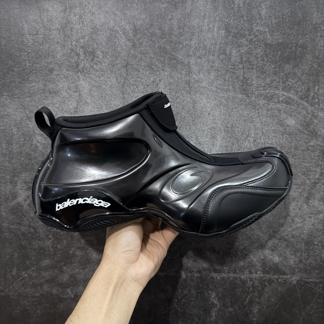 【XA版本】Balenciaga巴黎世家 basketball Sneaker 篮球鞋 圆头拉链 中帮 生活休闲鞋 黑色 原鞋购入 全新开发出品 细节多次较对 原材料制作 酷炫鞋型 类似于喷泡风格 上脚百搭 尺码:36-46-选品中心