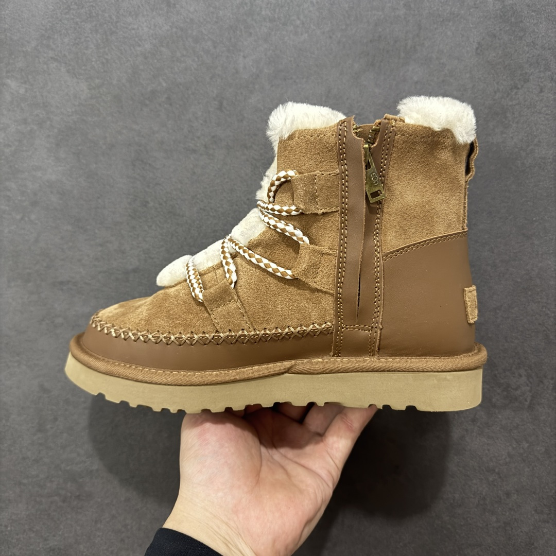 图片[2]-【纯原版】UGG RETROCHICLACE冬季雪地鞋雪地靴工装靴系列 十年品牌制鞋代工厂生产线出品 注重每一处细节 隆丰A级真羊皮毛一体 完全遵循ZP工艺流程打造 货号：1174574 尺码：35-40无半码-选品中心