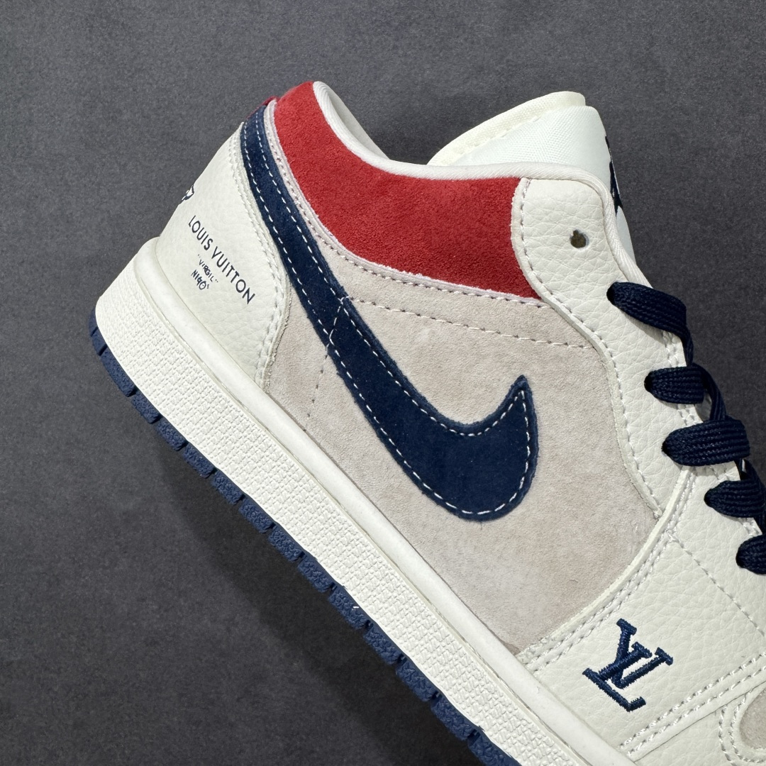图片[6]-【定制版】高端定制Air Jordan 1 Low AJ1 乔1 “路易威登联名—米白红蓝猪八”高端定制 低帮复古篮球鞋 #定制鞋盒 大厂纯原品质出货 超高清洁度 皮料切割干净无任何毛边 细节完美 货号：LD8888-009 尺码：36 36.5 37.5 38 38.5 39 40 40.5 41 42 42.5 43 44 44.5 45 编码：HXSB330340-选品中心