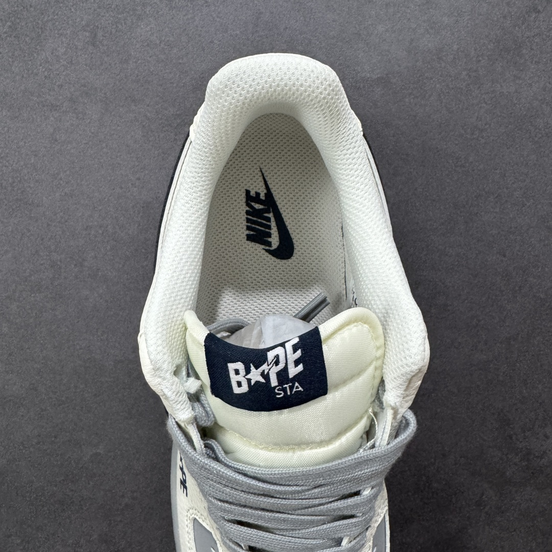 图片[7]-【定制版】Nike Air Force 1\’07 Low 猿人头BaPe联名 米灰蓝 空军一号低帮休闲板鞋  #原楦头原纸板 原装鞋盒 定制五金配件 内置全掌气垫 原厂鞋底 货号：SM6668-111  尺码：36 36.5 37.5 38 38.5 39 40 40.5 41 42 42.5 43 44 44.5 45-选品中心