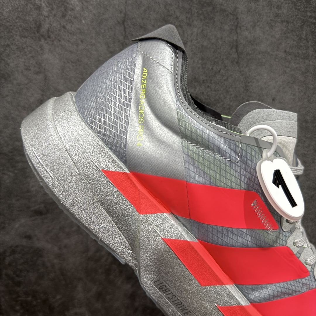 图片[7]-【NO.1纯原】Adidas Adizero Adios Pro 4 M竞训跑步鞋 银红色 JR6372 市场独一档品质 区别所有版本 原鞋购入开发数月 原材料 原档案打造 细节版型一比一 独立双层组合底私模. 搭配ENERGYRODS 2.0真碳柱，每一步都动力满满 鞋面用的是Lightlock技术，轻透又贴合，就像给脚定制的一样。 中底是全掌Lightstrike Pro泡棉，软弹感超绝 真正一比一还原真实脚感💪🏻 尺码：36 36.5 37 38 38.5 39 40 40.5 41 42 42.5 43 44 44.5 45 46-选品中心