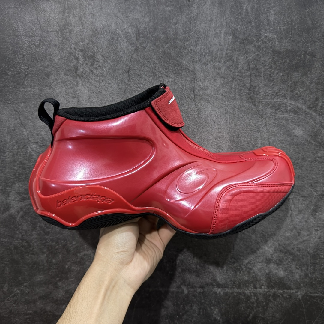 【XA版本】Balenciaga巴黎世家 basketball Sneaker 篮球鞋 圆头拉链 中帮 生活休闲鞋 红色 原鞋购入 全新开发出品 细节多次较对 原材料制作 酷炫鞋型 类似于喷泡风格 上脚百搭 尺码：36-46-选品中心