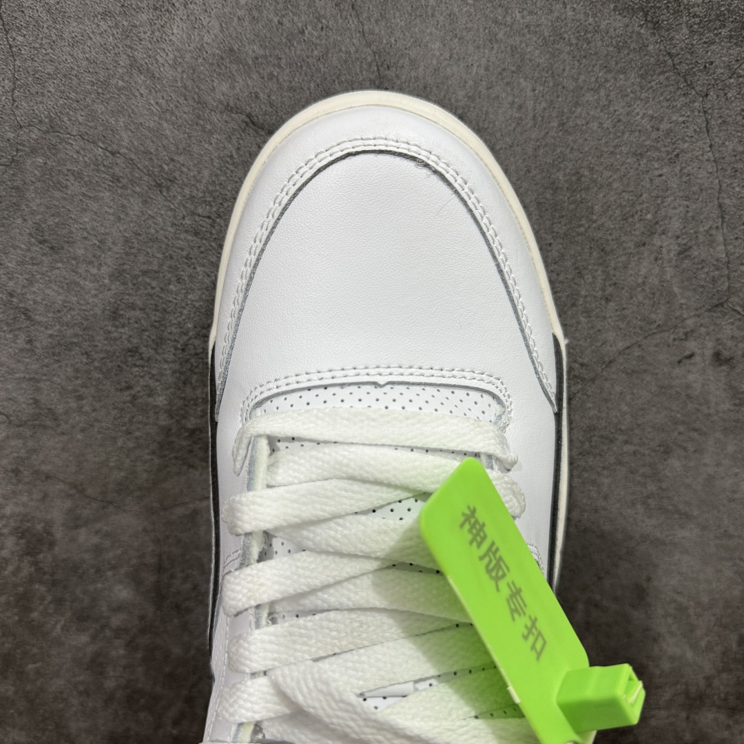 图片[5]-【神版】Air Jordan 4 Retro Flight Court 低帮 黑粉 AJ4 乔丹4代 aj4 乔4 低邦 乔丹篮球鞋系列 目前此系列市场最优版本 头层带半码 区别市场通货 鞋款整体以黑色翻毛皮打造，搭配侧身黑色麂皮框架，鞋舌及后跟Jumpman Logo分别采用黑色、灰色刺绣点缀，后跟侧身Flighth字样也辅以灰色刺绣呈现，秉承轻量化的速度型篮球鞋设计思想完成设计，降低重量的同时提升舒适度，中底延续前作使用了分离式后掌可视化Air Soleb气垫。鞋带孔和后跟鞋提以籃网为造型灵感，将篮球运动巧妙融入到鞋款的设计之中，使鞋身整体富有流动性、节奏感和优雅气质。 货号：HF3255-100 尺码：36 36.5 37.5 38 38.5 39 40 40.5 41 42 42.5 43 44 44.5 45-选品中心