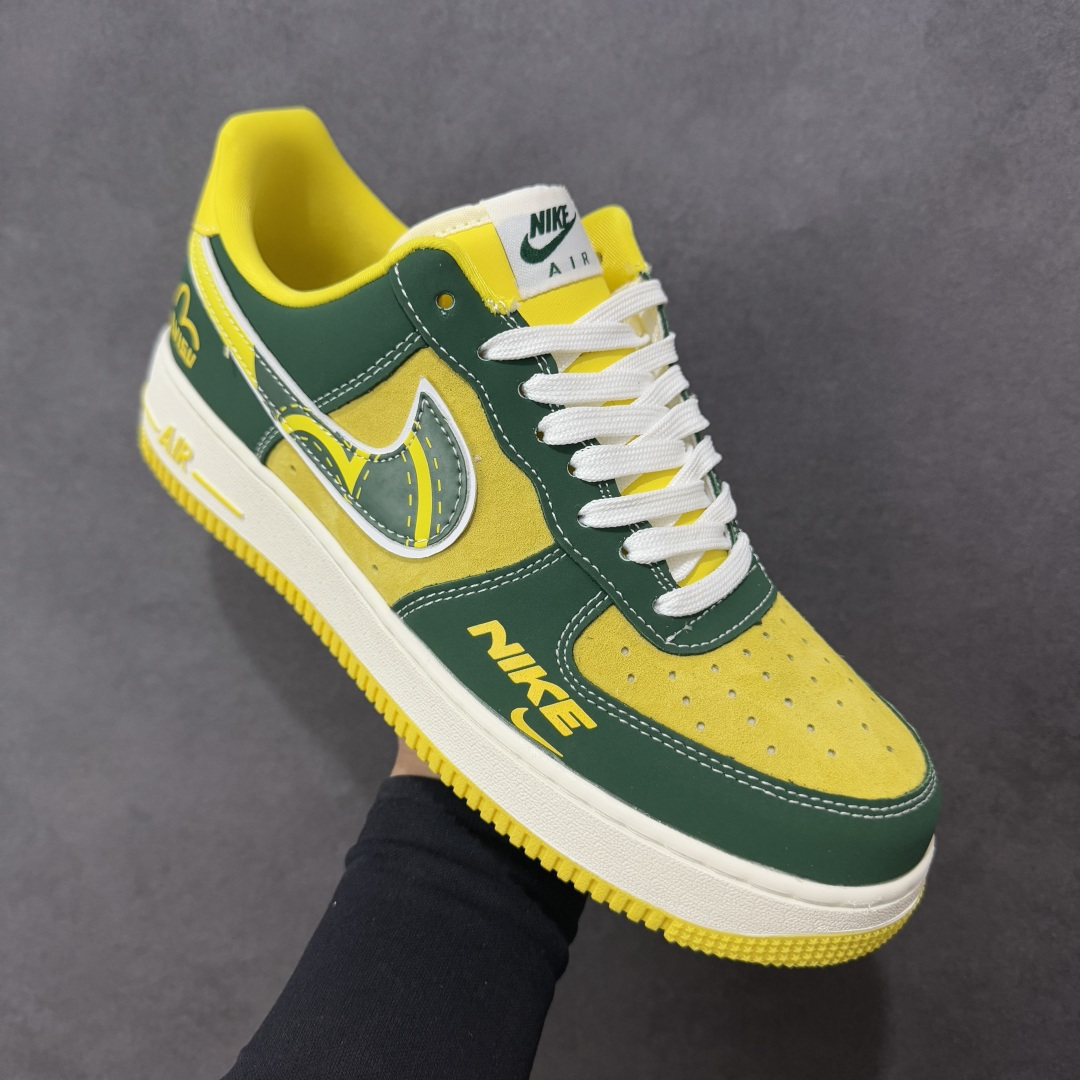 图片[3]-【定制版】Nike Air Force 1\’07 Low 草绿黄 空军一号低帮休闲板鞋  #原楦头原纸板 原装鞋盒 定制五金配件 内置全掌气垫 原厂鞋底 货号：SY1388-008  尺码：36 36.5 37.5 38 38.5 39 40 40.5 41 42 42.5 43 44 44.5 45-选品中心