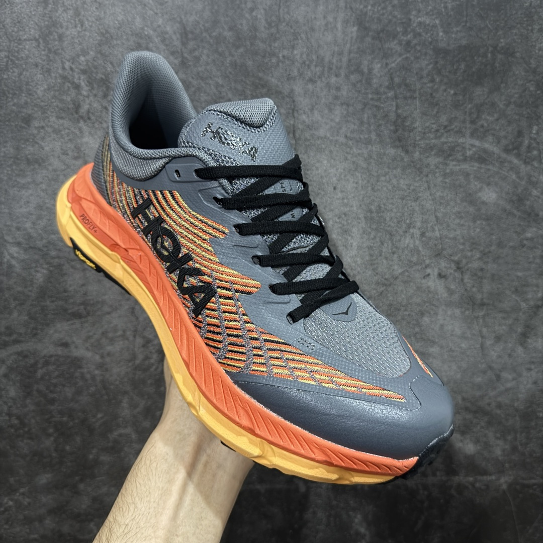 图片[3]-【正确组合底版本】HOKA ONE ONE Mafate Speed 4 飞速玛法特4代系列低帮轻量户外越野休闲运动慢跑鞋 HOKA ONE ONE是来自美国的跑步鞋知名品牌，创立于2009年，始终致力于为所有跑者提供更新、更好的跑步装备。相比常规跑鞋，HOKA ONE ONE特别研发使用性能独特的几何形跑鞋中底，此种鞋底更厚、更高、回弹性也更好，除了卓越的缓冲性能，它还能为各种阶段的跑者带来更具动感、更加稳定的跑步体验。HOKAONE ONE从设计之初就清楚意识到，要保证跑者步幅的均匀一致，双脚自然而然的运动至关重要。尺码：36 36.5 37.5 38 39 40 40.5 41 42 42.5 43 44 45 46-选品中心