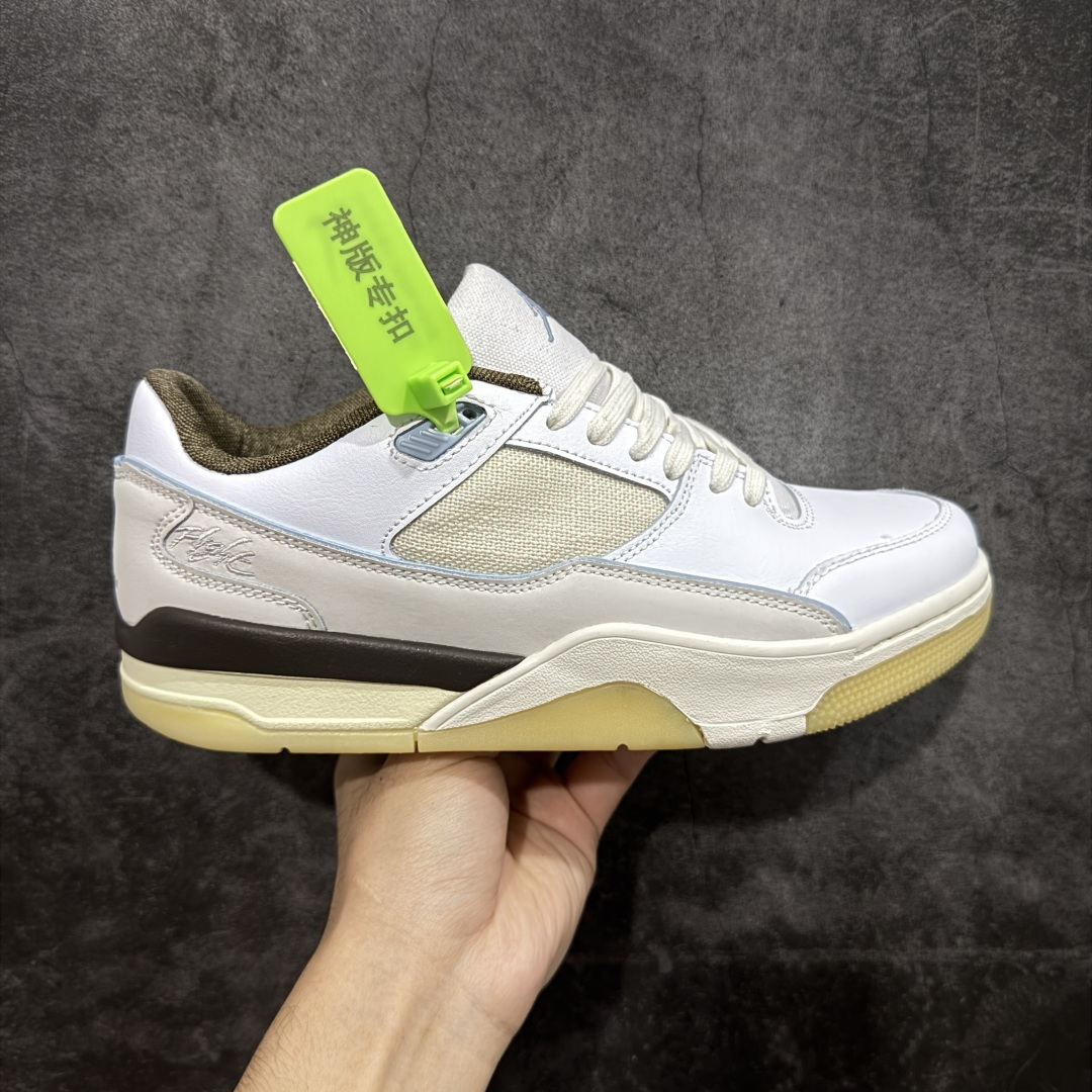 【神版】Air Jordan 4 Retro Flight Court 低帮 AJ4 乔丹4代 aj4 乔4 低邦 乔丹篮球鞋系列 目前此系列市场最优版本 头层带半码 区别市场通货 鞋款整体以黑色翻毛皮打造，搭配侧身黑色麂皮框架，鞋舌及后跟Jumpman Logo分别采用黑色、灰色刺绣点缀，后跟侧身Flighth字样也辅以灰色刺绣呈现，秉承轻量化的速度型篮球鞋设计思想完成设计，降低重量的同时提升舒适度，中底延续前作使用了分离式后掌可视化Air Soleb气垫。鞋带孔和后跟鞋提以籃网为造型灵感，将篮球运动巧妙融入到鞋款的设计之中，使鞋身整体富有流动性、节奏感和优雅气质。 货号：IB8858-141 尺码：36 36.5 37.5 38 38.5 39 40 40.5 41 42 42.5 43 44 44.5 45-选品中心
