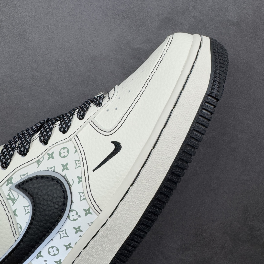 图片[5]-【定制版】Nike Air Force 1\’07 Low LV联名 印花米黑勾 空军一号 低帮休闲板鞋  #原楦头原纸板 原装鞋盒 定制五金配件 内置全掌气垫 原厂鞋底 货号：HH7518-080  尺码：36 36.5 37.5 38 38.5 39 40 40.5 41 42 42.5 43 44 44.5 45-选品中心