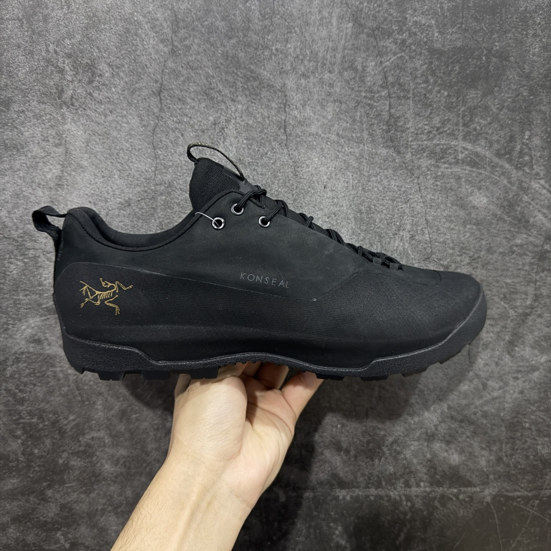 【纯原】Arcteryx始祖鸟 Konseal Shoe 舒适 防滑耐磨透气支撑抓地 登山鞋 黑色金标全