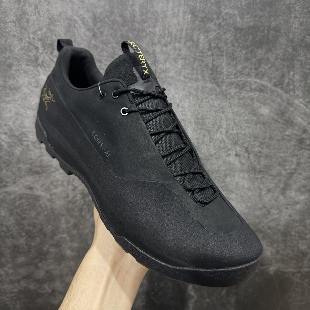 【纯原】Arcteryx始祖鸟 Konseal Shoe 舒适 防滑耐磨透气支撑抓地 登山鞋 黑色金标全