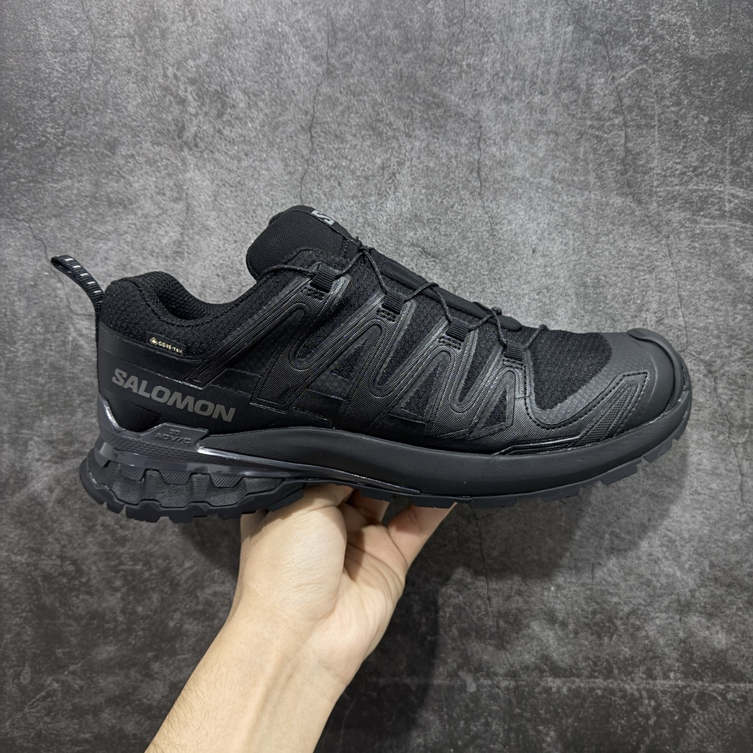 【纯原】SALOMON萨洛蒙 XA Pro 3D V9 GTX 圆头 支撑抓地 低帮 户外功能鞋 黑色 