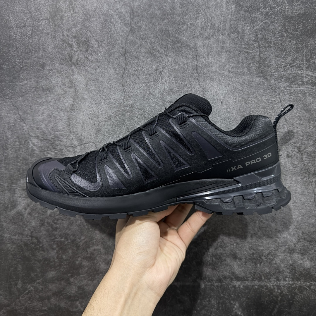 【纯原】SALOMON萨洛蒙 XA Pro 3D V9 GTX 圆头 支撑抓地 低帮 户外功能鞋 黑色 