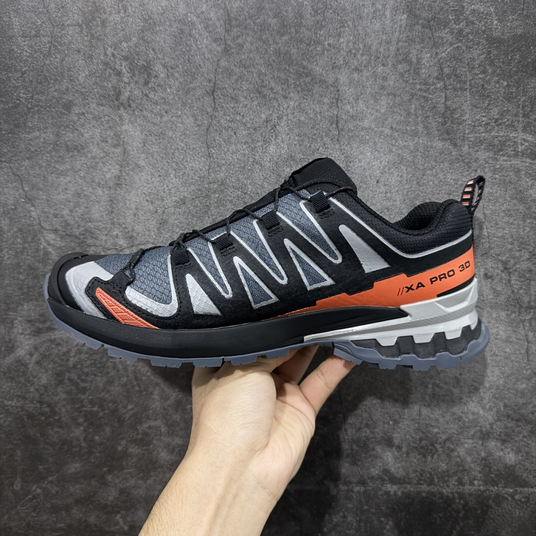 【纯原】SALOMON萨洛蒙 XA Pro 3D V9 GTX 圆头 支撑抓地 低帮 户外功能鞋 湍流蓝