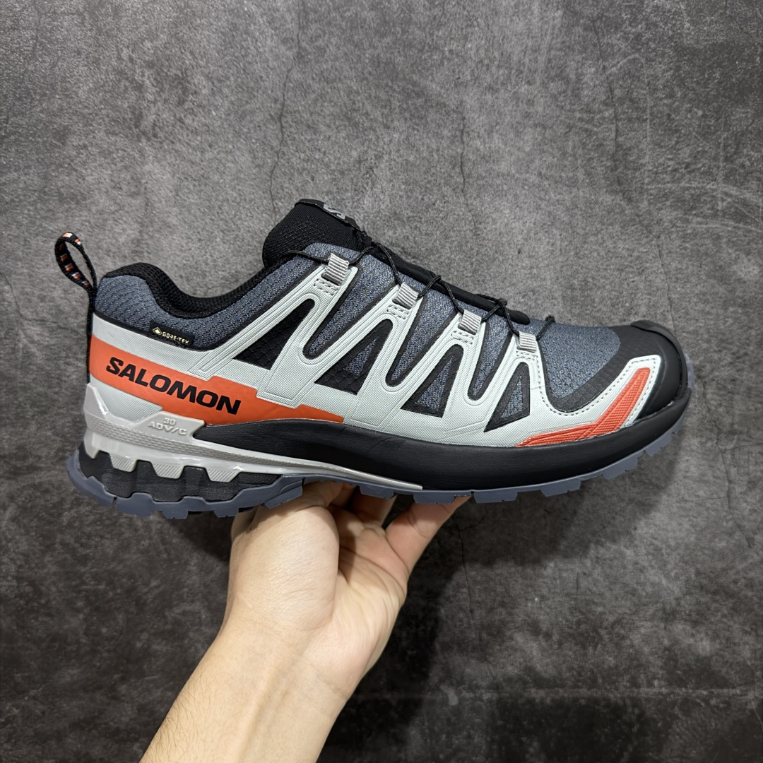 【纯原】SALOMON萨洛蒙 XA Pro 3D V9 GTX 圆头 支撑抓地 低帮 户外功能鞋 湍流蓝