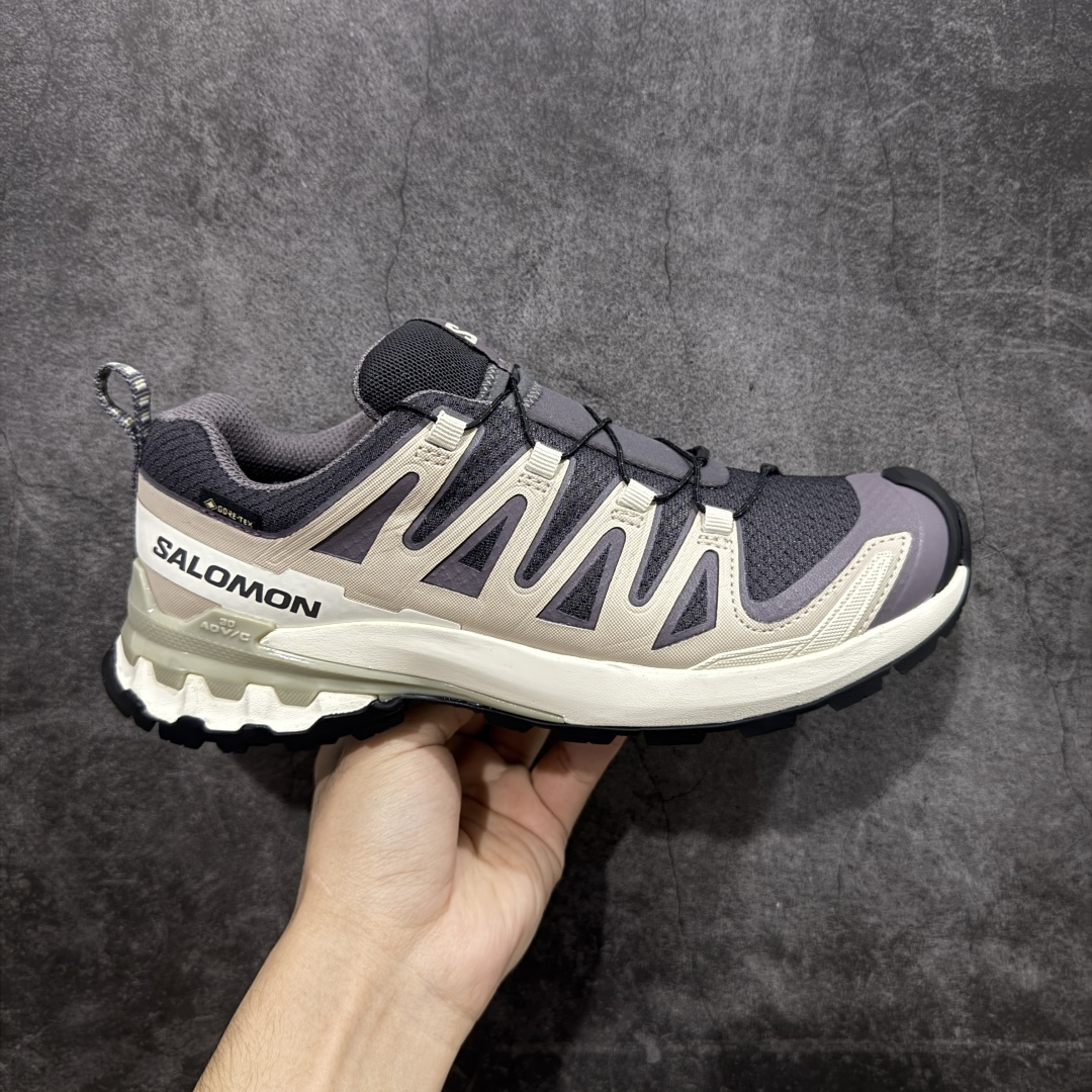 【纯原】SALOMON萨洛蒙 XA Pro 3D V9 GTX 圆头 支撑抓地 低帮 户外功能鞋 深灰黑