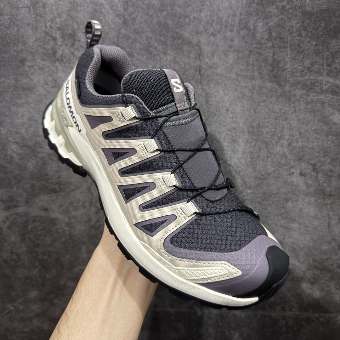【纯原】SALOMON萨洛蒙 XA Pro 3D V9 GTX 圆头 支撑抓地 低帮 户外功能鞋 深灰黑