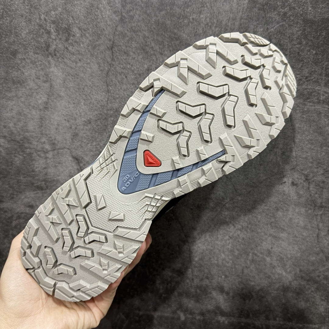 【纯原】SALOMON萨洛蒙 XA Pro 3D V9 GTX 圆头 支撑抓地 低帮 户外功能鞋 蓝灰色