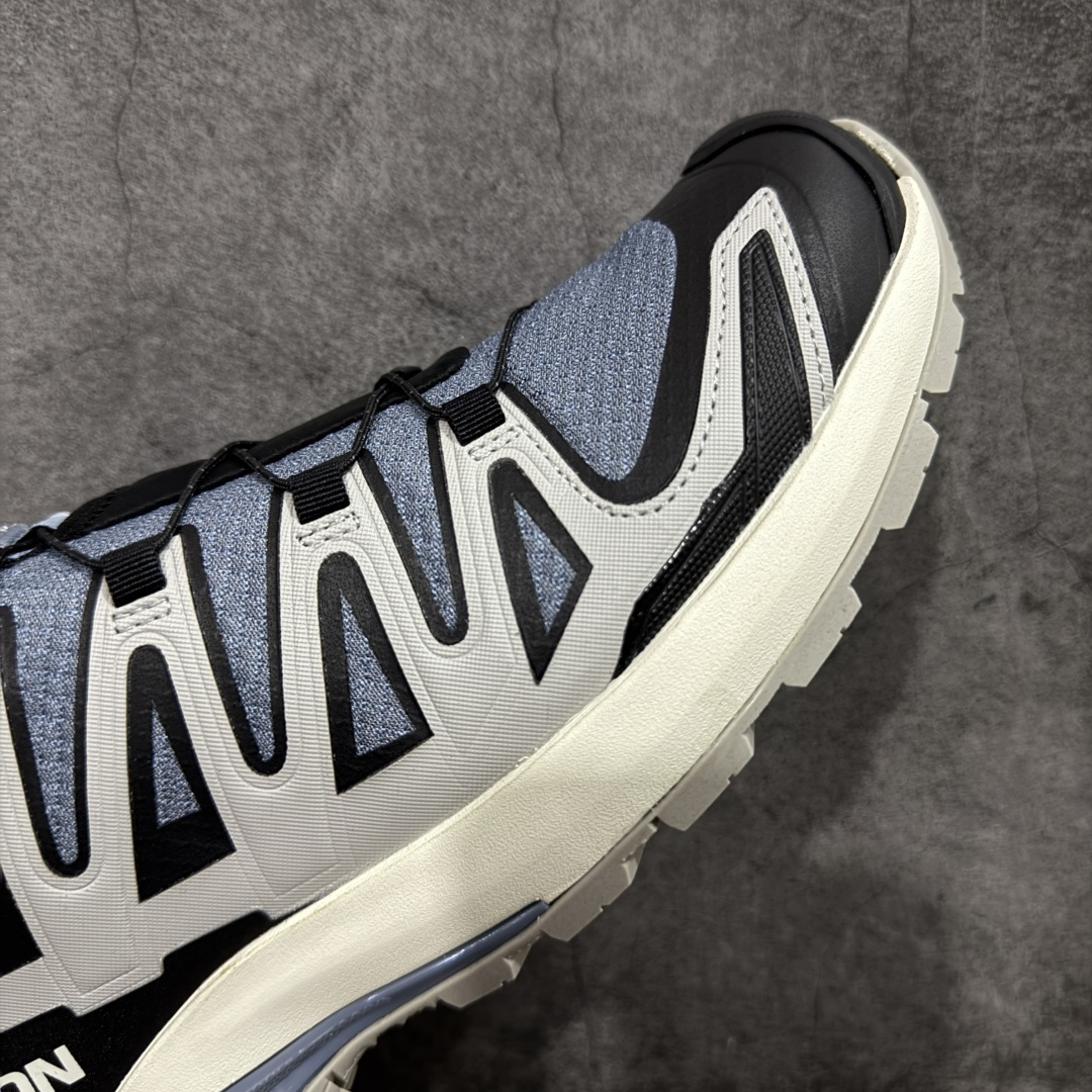 【纯原】SALOMON萨洛蒙 XA Pro 3D V9 GTX 圆头 支撑抓地 低帮 户外功能鞋 蓝灰色