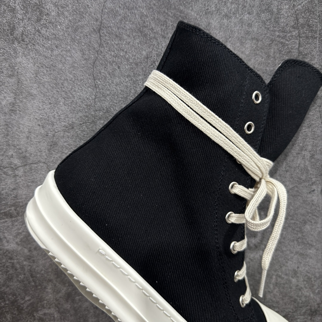 图片[7]-【莞产G版】薄底帆布黑色高帮大匡威 RO / Rick Owens DRKSHDW 瑞克·欧文斯【副线】 【款式】 大匡威/低帮/厚底/ 光泽金属尼龙布 低帮 西瓜头 【皮料】 东莞原厂进口全新2025年新材质““水洗牛仔黑色斜纹布” 【鞋带】 鞋带采用水染定织法工艺，高密度之下，透出光泽感！ 【鞋头】软糯，轻轻按压有牛皮细细的纹理质感！ 【鞋底】TPU大底奶香味！硬度、肤感一比一！鞋底logo钢印清晰正确！ 【鞋垫】独家私人开模压印！牛皮贴面，双层复合！ 【尺码】 ：36 37 38 39 40 41 42 43 44 45 46！-选品中心
