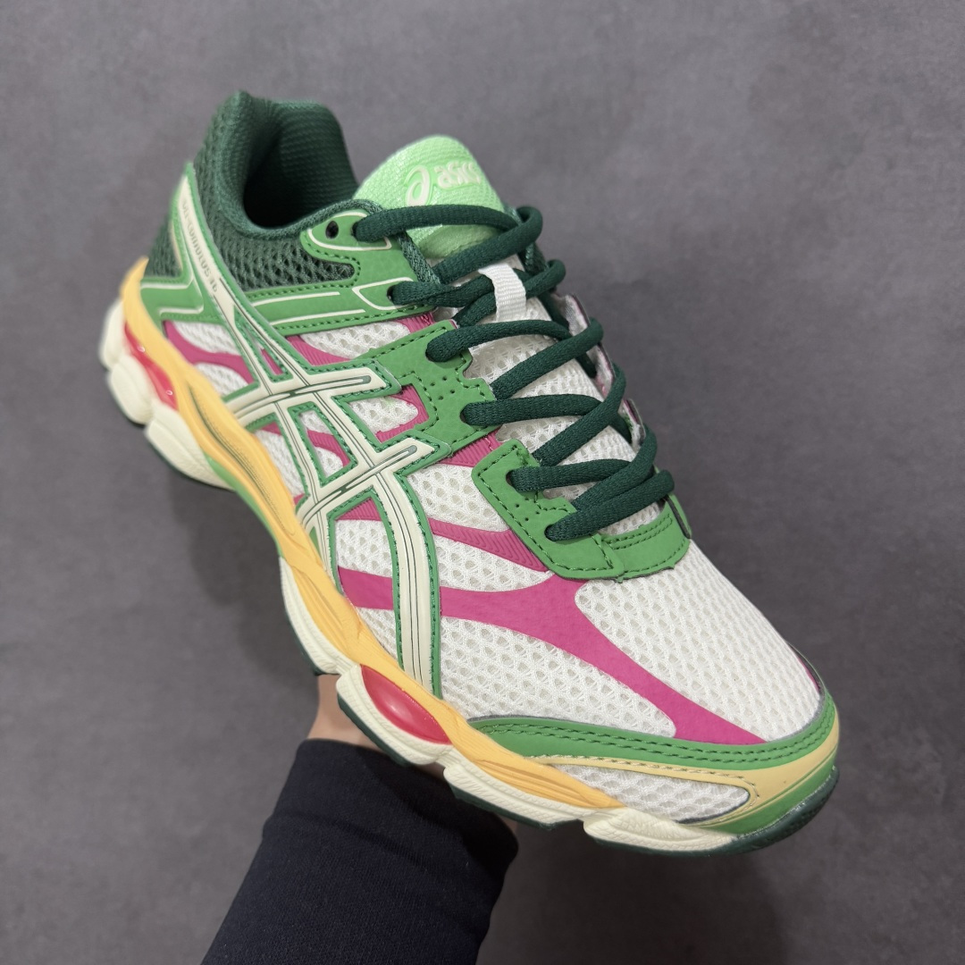图片[3]-【公司级】Asics Gel-Cumulus 16 白绿粉 亚瑟士复古时尚缓震运动跑步鞋 鞋面采用无缝线工程网眼设计，全面升级的FF BLAST™ PLUS泡棉，更轻、更弹、更耐久。相比前代更轻盈鞋底采用了轻质发泡材料,并在后跟和前掌处采用了亚瑟士核心科技GEL缓震胶,赋予鞋款强大的缓冲性能,提供了更柔软舒适的穿着体验。AHAR® PLUS超耐磨橡胶大底，延长跑鞋使用寿命。 货号：1203A763-100 尺码：36 37 37.5 38 39 39.5 40 40.5 41.5 42 42.5 43.5 44 45 编码：AMB260270-选品中心
