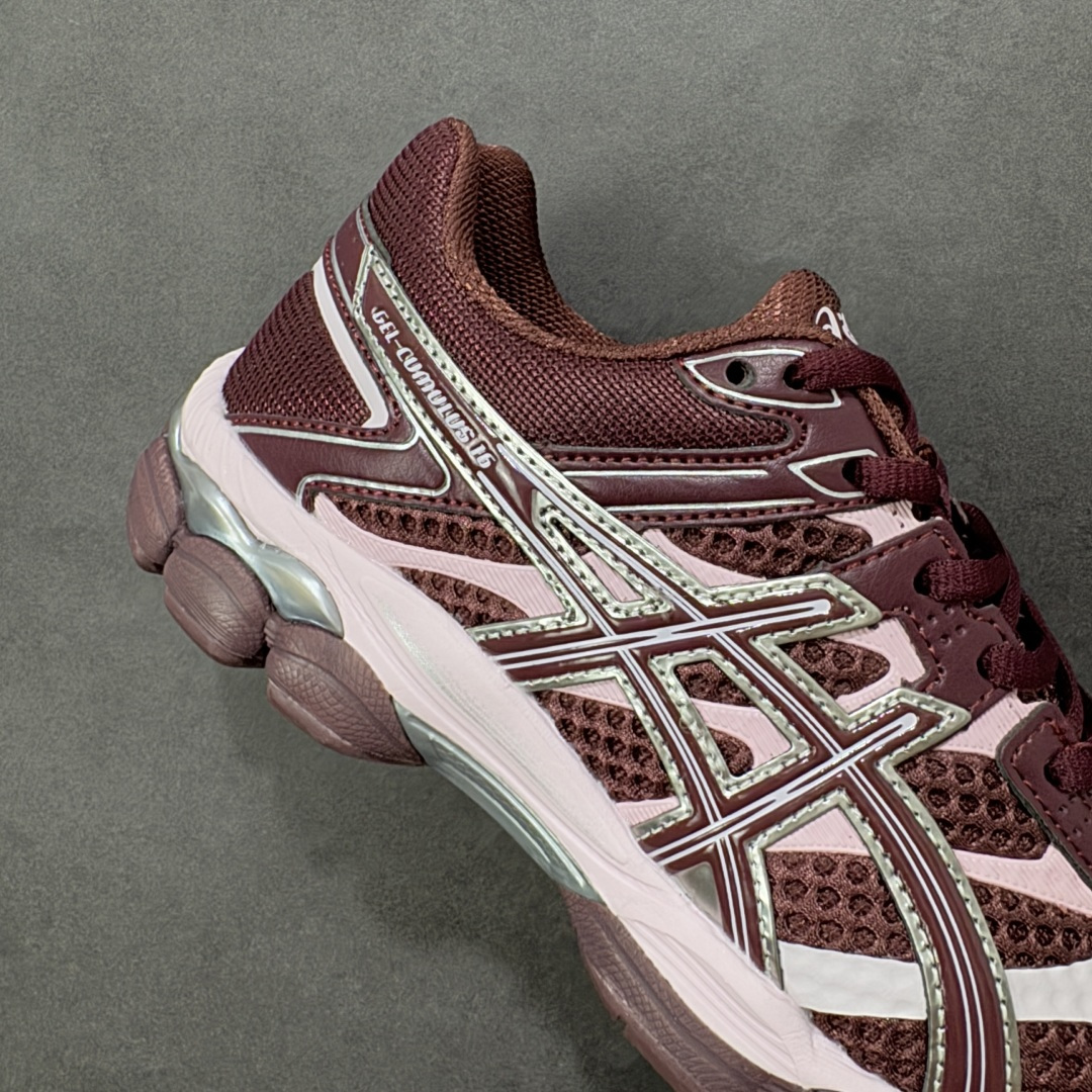 图片[6]-【公司级】Asics Gel-Cumulus 16 亚瑟士复古时尚缓震运动跑步鞋 鞋面采用无缝线工程网眼设计，全面升级的FF BLAST™ PLUS泡棉，更轻、更弹、更耐久。相比前代更轻盈鞋底采用了轻质发泡材料,并在后跟和前掌处采用了亚瑟士核心科技GEL缓震胶,赋予鞋款强大的缓冲性能,提供了更柔软舒适的穿着体验。AHAR® PLUS超耐磨橡胶大底，延长跑鞋使用寿命。 货号：1203A733-600 尺码：36 37 37.5 38 39 39.5 40 40.5 41.5 42 42.5 43.5 44 45 编码：AMB260270-选品中心