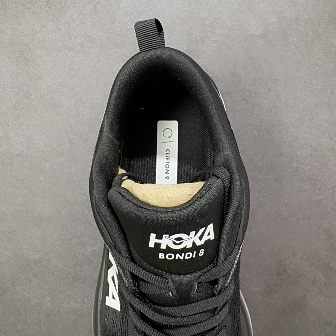 图片[7]-【YH版本】Bondi邦代8是HOKA ONE ONE的顶级缓震跑鞋，超宽超厚的中底，缓震极限很高，稳定性和舒适度也超好，适合大体重和初跑入门人群进行日常有氧慢跑，日常通勤和休闲走路都适合。 \\t 中底采用33mm厚的全新超轻缓震泡棉，是HOKA路跑系列的缓震担当，兼顾轻量与缓震，脚感软弹舒适，具备良好的回弹性。搭载了速度型滚动平衡技术，让步伐更顺畅，给予跑者向前运动的推进感。 \\t 嵌入式鞋床将双足安全固定于中底，提升落地时的稳定性，为脚后跟带来有力支撑。鞋面采用轻盈柔软的工程网纱材质，透气又环保，包裹性佳。大底采用大面积橡胶贴片，具备更好的耐磨性和防滑性。 \\t 尺码36 36.5 37.5 38 38.5 39 40 40.5 41 42 42.5 43 44 44.5 45 46 47-选品中心