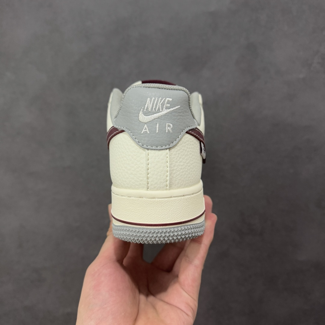 【定制版】Nike Air Force 1'07 Low 联名 米灰红小双勾 空军一号低帮休闲板鞋#原楦