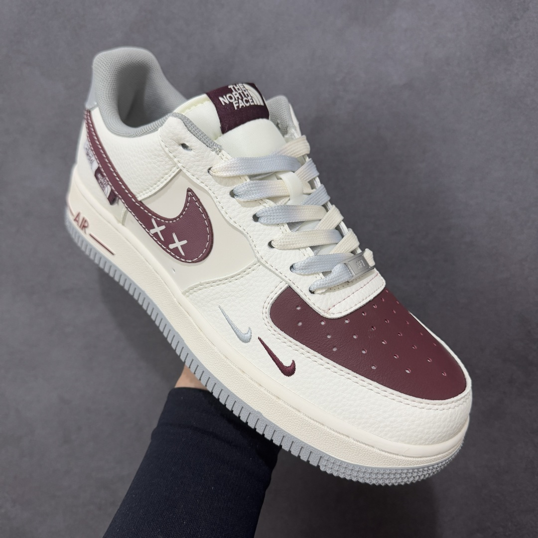 【定制版】Nike Air Force 1'07 Low 联名 米灰红小双勾 空军一号低帮休闲板鞋#原楦