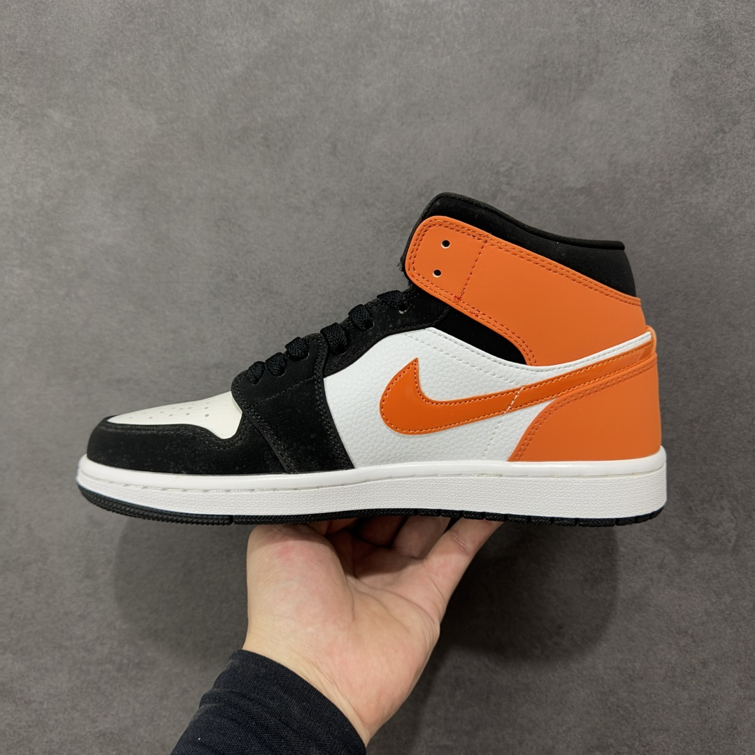 图片[2]-【头层H版】Air Jordan 1 mid AJ1中帮系列 黑白橙扣碎 554724-058 性价比天花板 头层好品质 一个月开胶免费换新 从报货开始算起 大底战损版除外！ 售后保障 闭眼冲就完事 尺码：36-46-选品中心