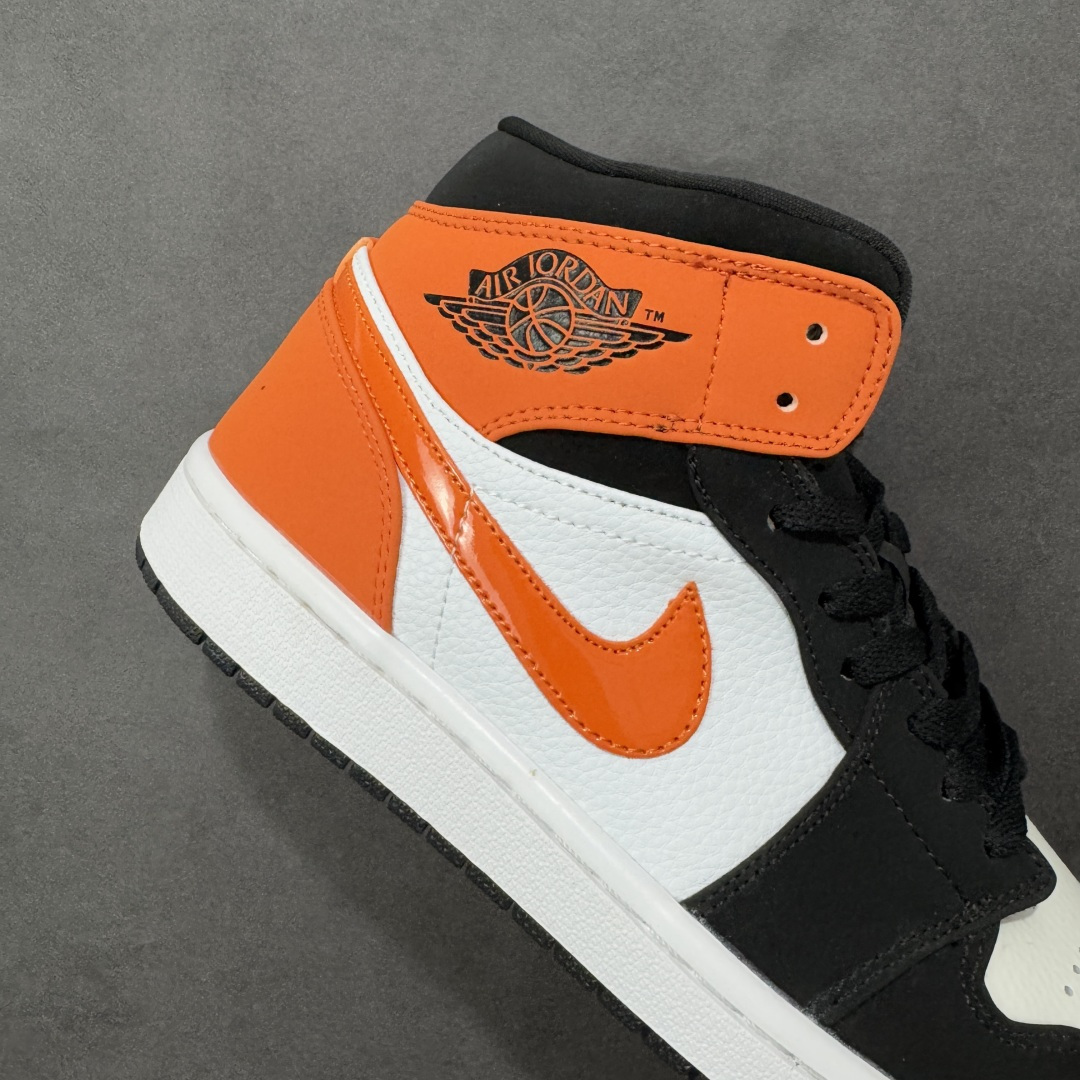 图片[6]-【头层H版】Air Jordan 1 mid AJ1中帮系列 黑白橙扣碎 554724-058 性价比天花板 头层好品质 一个月开胶免费换新 从报货开始算起 大底战损版除外！ 售后保障 闭眼冲就完事 尺码：36-46-选品中心