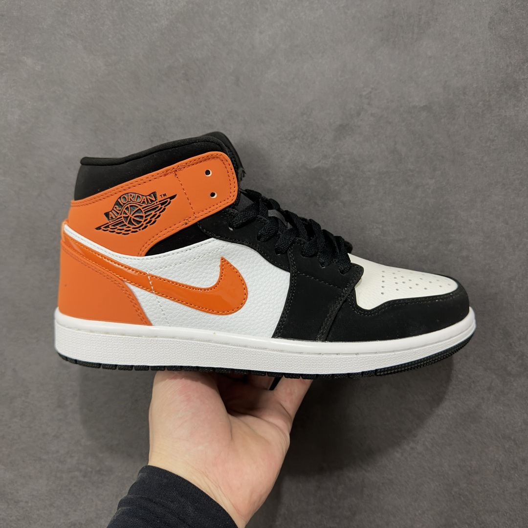 【头层H版】Air Jordan 1 mid AJ1中帮系列 黑白橙扣碎 554724-058 性价比天花板 头层好品质 一个月开胶免费换新 从报货开始算起 大底战损版除外! 售后保障 闭眼冲就完事 尺码:36-46-选品中心