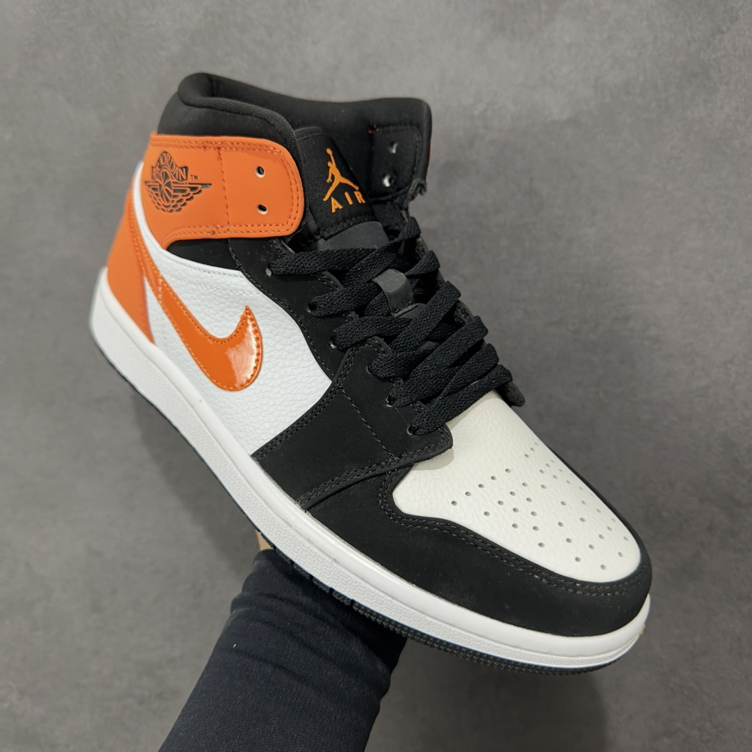 图片[3]-【头层H版】Air Jordan 1 mid AJ1中帮系列 黑白橙扣碎 554724-058 性价比天花板 头层好品质 一个月开胶免费换新 从报货开始算起 大底战损版除外！ 售后保障 闭眼冲就完事 尺码：36-46-选品中心