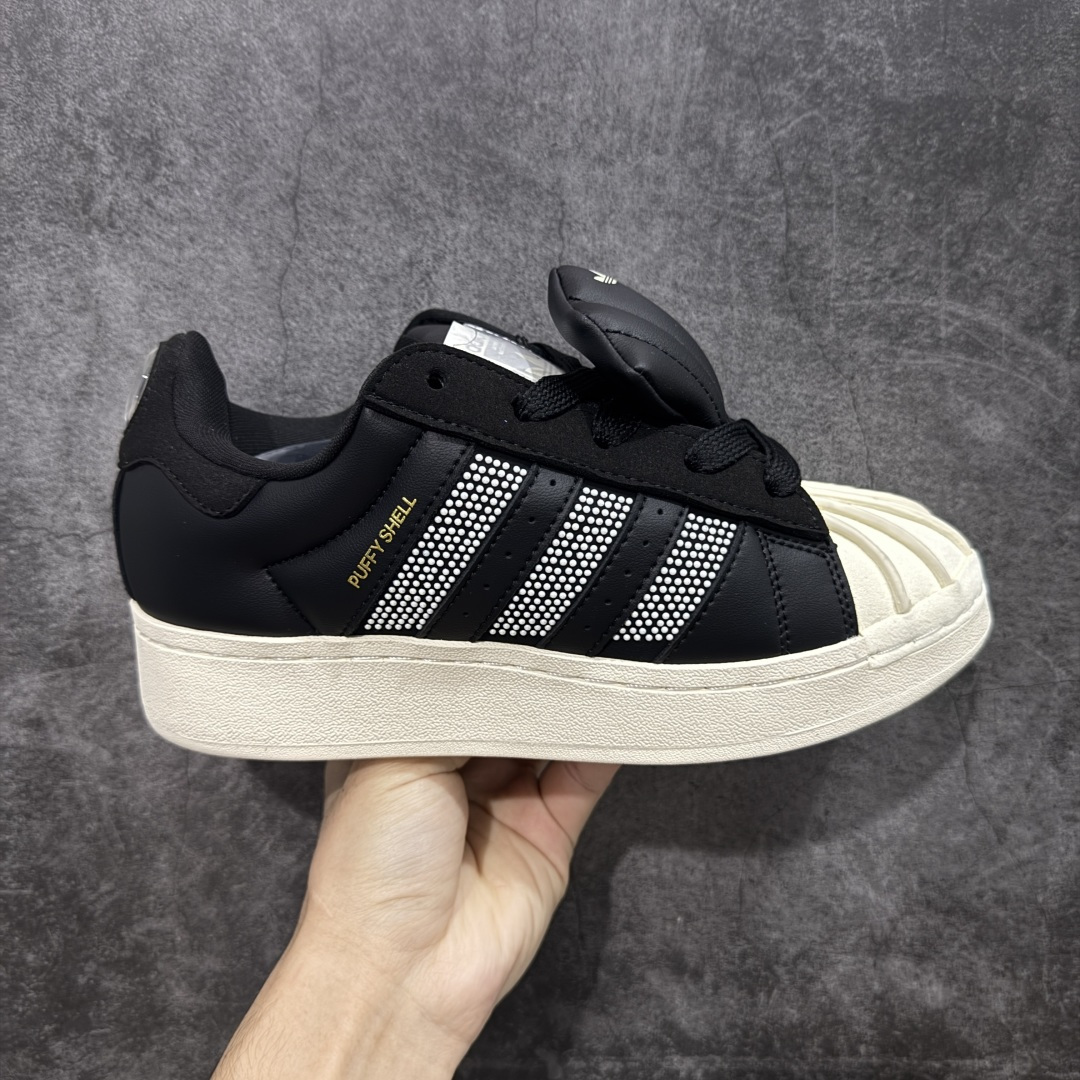 【首发版】GALI x adidas originals SUPERSTAR PUFFY SHELL 贝壳头系列 厚底三叶草低帮经典百搭休闲运动板鞋 货号:KJ6976 号码:36-44-选品中心