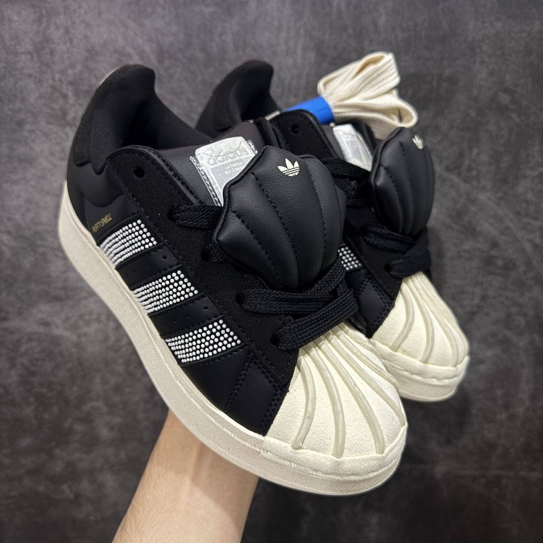 【首发版】GALI x adidas originals SUPERSTAR PUFFY SHELL 贝壳头系列 厚底三叶草低帮经典百搭休闲运动板鞋 货号:KJ6976 号码:36-44-选品中心