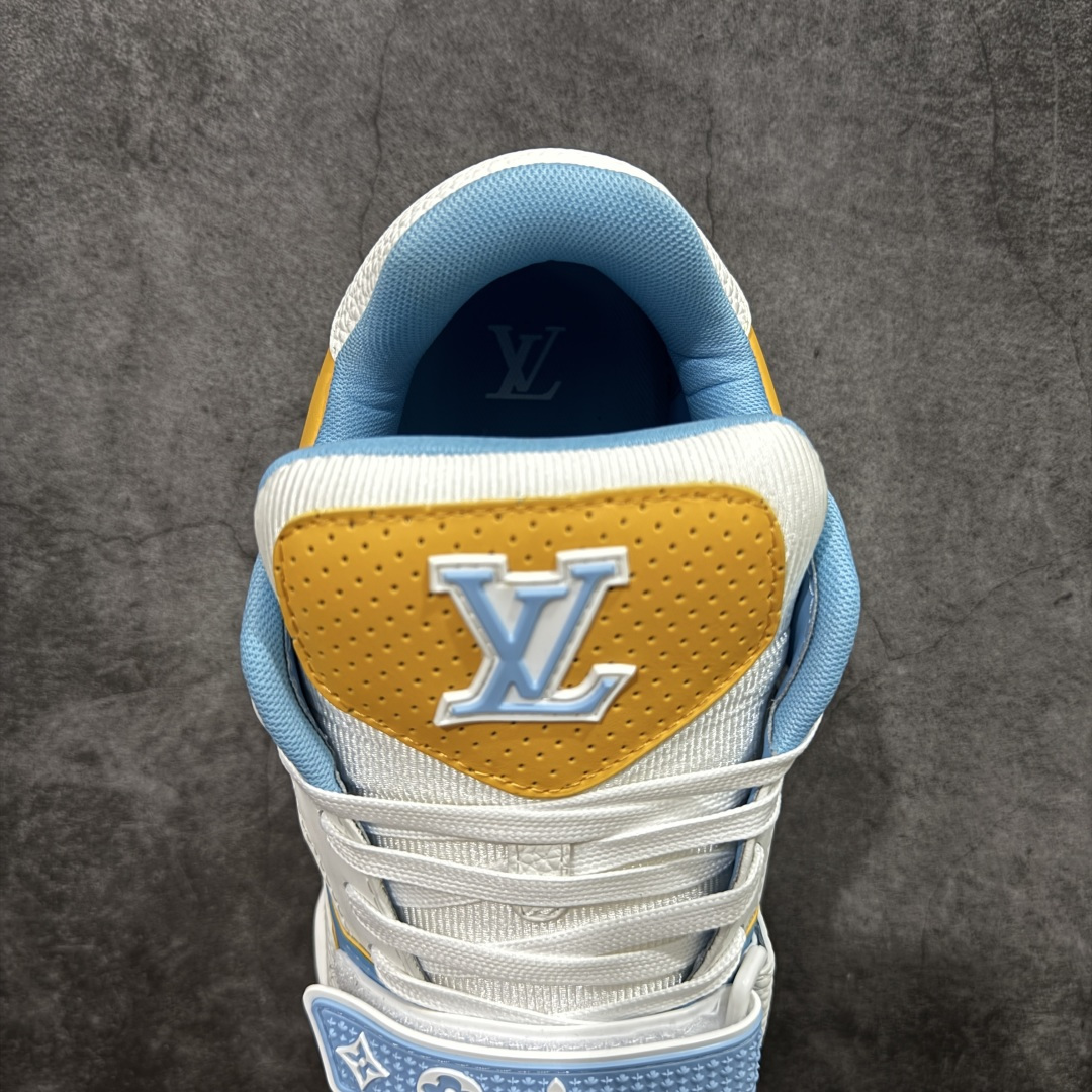 图片[8]-【莞产YS版本】Louis Vuitton Trainer lv时装走秀运动鞋 完美鞋型超高的清洁度 零毛边线头瑕疵 全套原楦原纸版原鞋开模 全网最具灵魂的版型 正确原装黄色鞋盒 正确中底印花 鞋面印花3D高频深度立体 全鞋电脑针车 紧密相连 针距密度一致 环保乳胶注塑鞋垫 厚度脚感还原原版 皮面裁剪部位 统一油边封口工艺 原装橡胶大底含胶量大底组合零偏差 专柜全套包装 防尘袋 说明书 质保卡 男女鞋 尺码： 38 39 40 41 42 43 44 45-选品中心