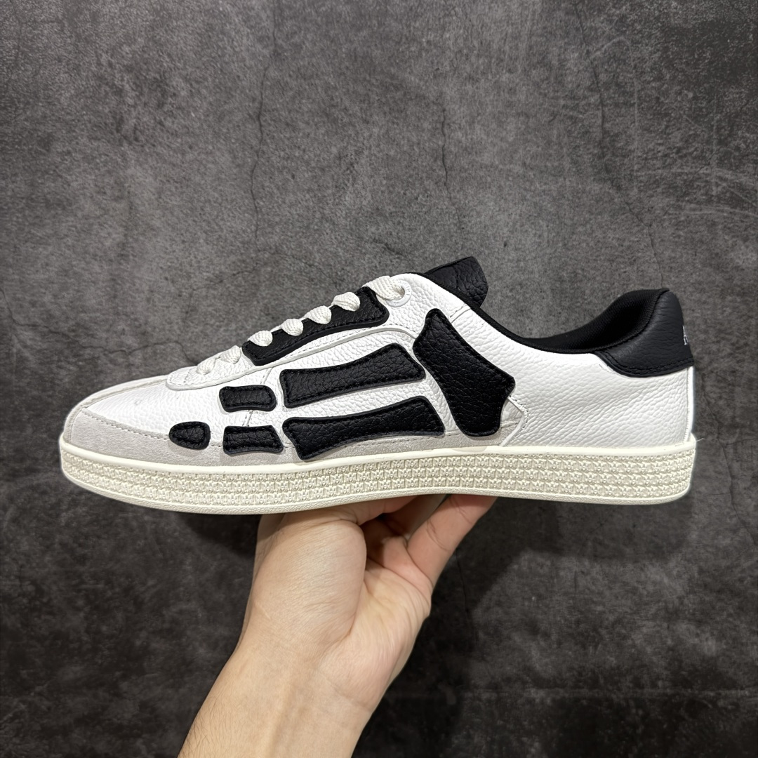 纯原莞产Amiri 2025 sunset skate情侣款星星鞋骨头德训鞋微面包形体，多层真皮制作的骨