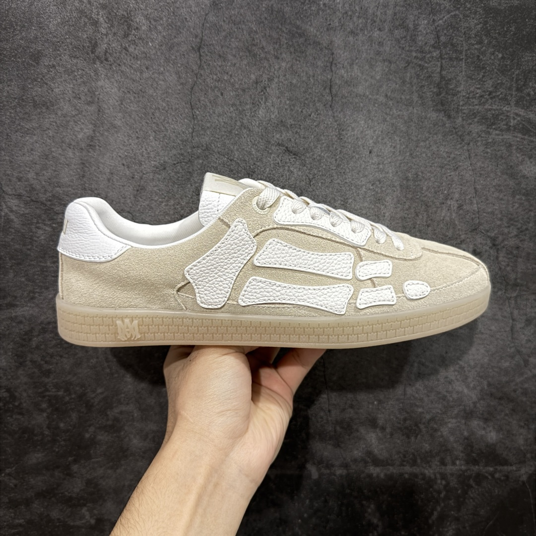 纯原莞产Amiri 2025 sunset skate情侣款星星鞋骨头德训鞋微面包形体，多层真皮制作的骨