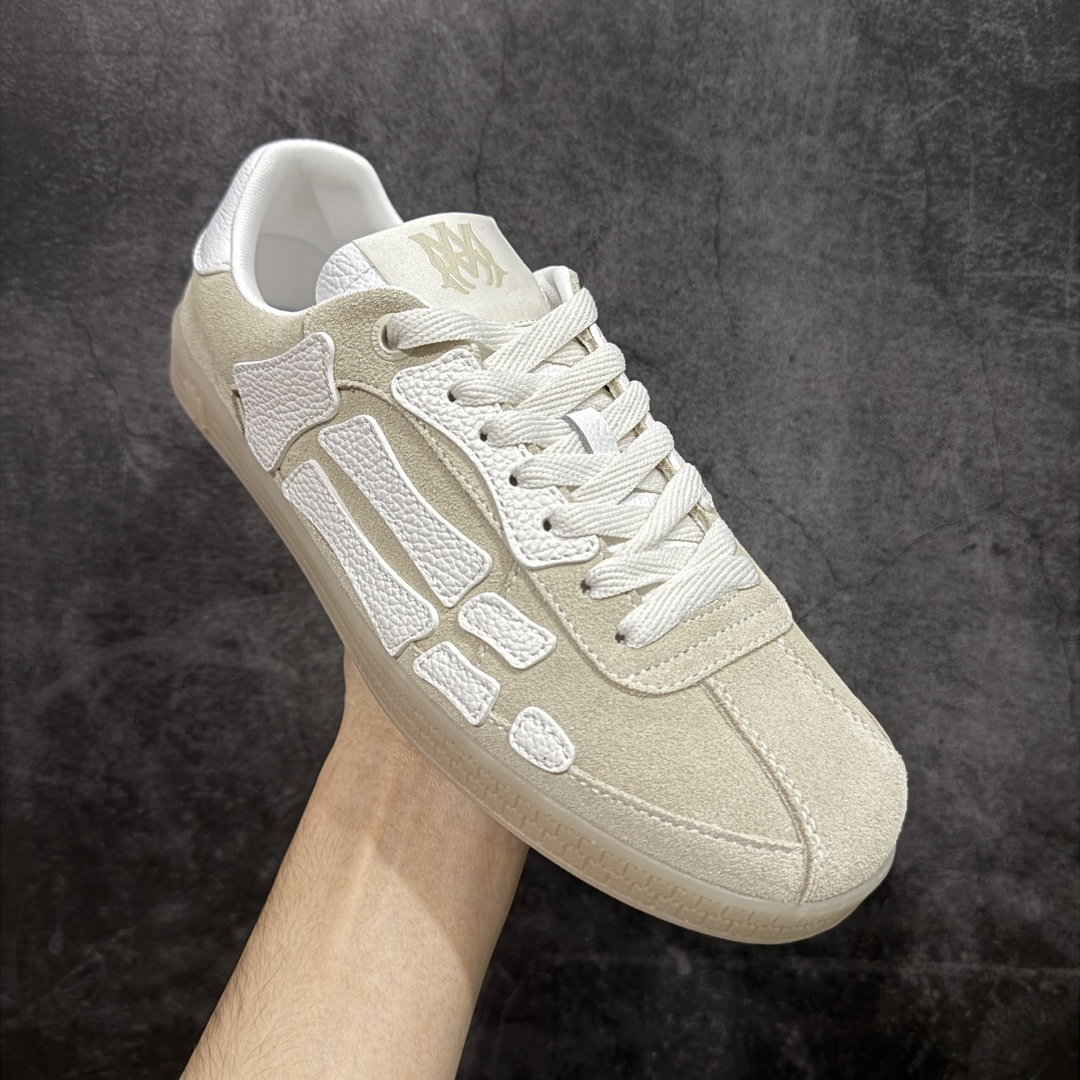 纯原莞产Amiri 2025 sunset skate情侣款星星鞋骨头德训鞋微面包形体，多层真皮制作的骨