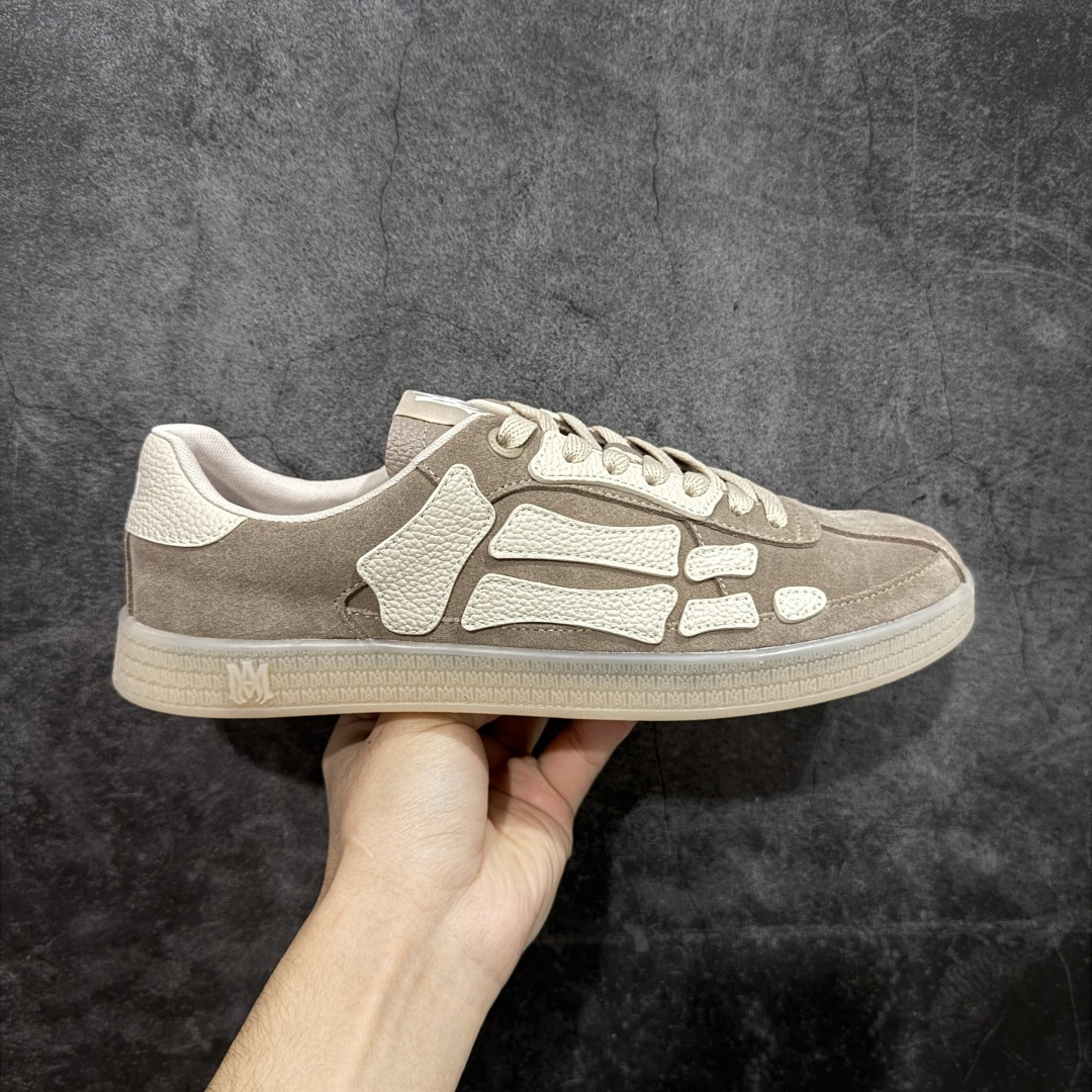 纯原莞产Amiri 2025 sunset skate情侣款星星鞋骨头德训鞋微面包形体，多层真皮制作的骨