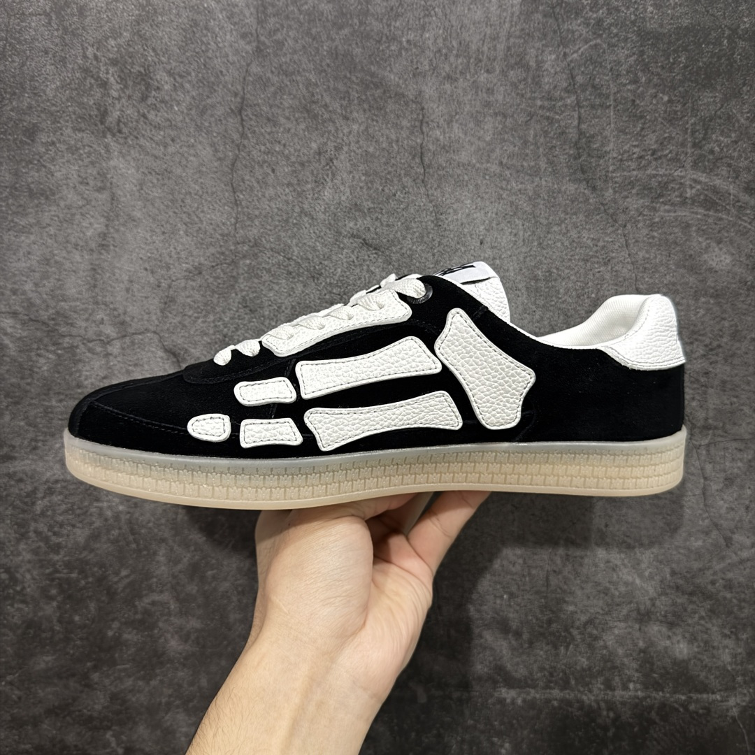 纯原莞产Amiri 2025 sunset skate情侣款星星鞋骨头德训鞋微面包形体，多层真皮制作的骨