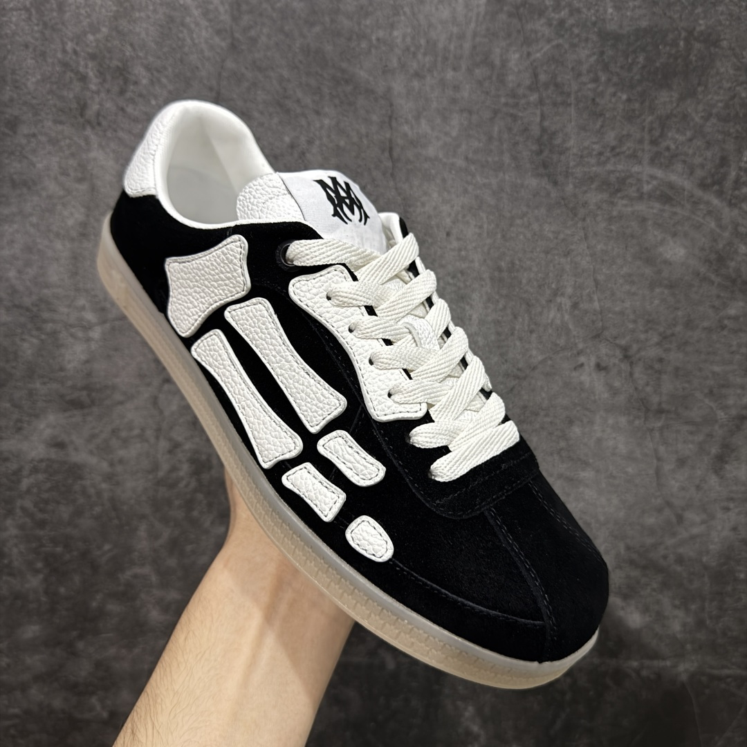 纯原莞产Amiri 2025 sunset skate情侣款星星鞋骨头德训鞋微面包形体，多层真皮制作的骨