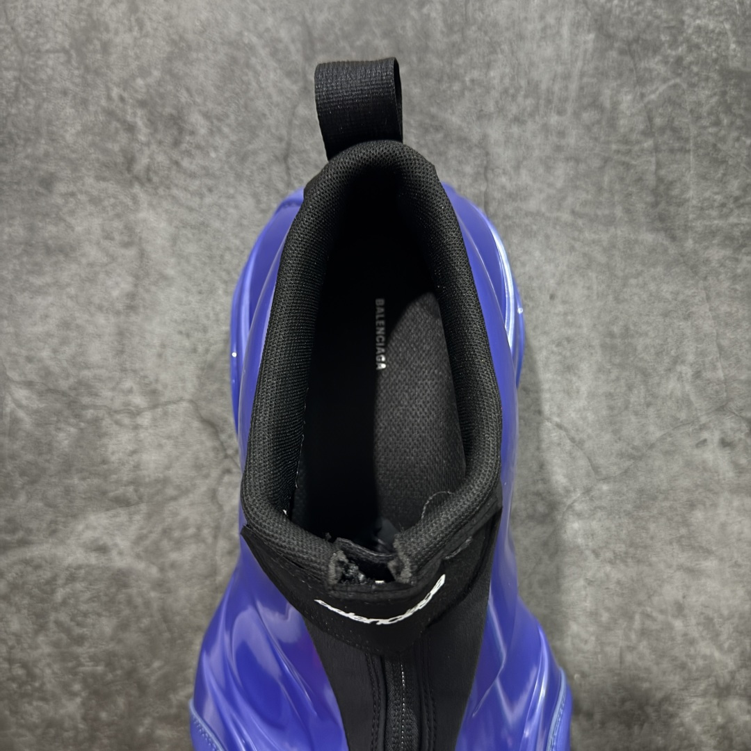 图片[8]-【XA版本】Balenciaga巴黎世家 basketball Sneaker 篮球鞋 圆头拉链 中帮 生活休闲鞋 蓝黑 原鞋购入 全新开发出品 细节多次较对 原材料制作 酷炫鞋型 类似于喷泡风格 上脚百搭 尺码：36-46-选品中心