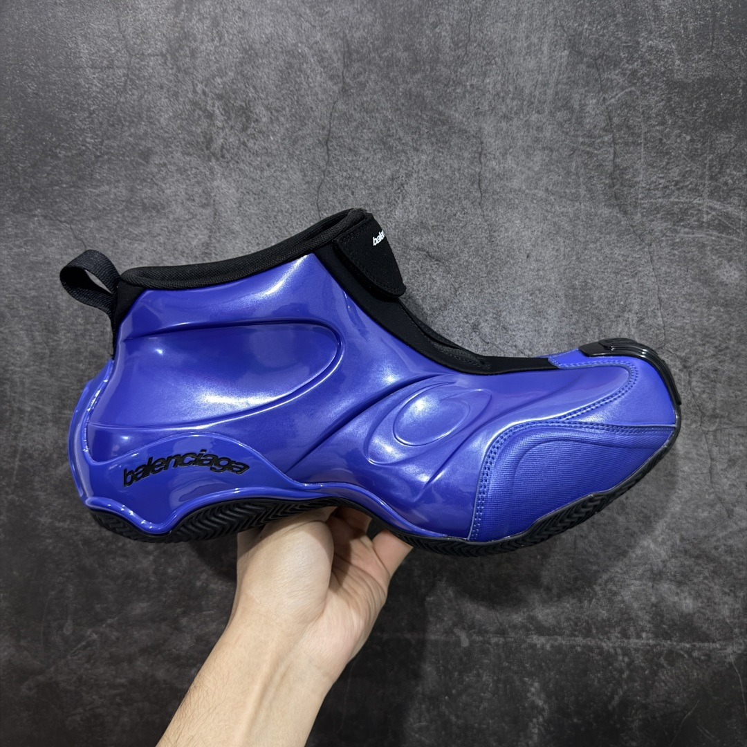 【XA版本】Balenciaga巴黎世家 basketball Sneaker 篮球鞋 圆头拉链 中帮 生活休闲鞋 蓝黑 原鞋购入 全新开发出品 细节多次较对 原材料制作 酷炫鞋型 类似于喷泡风格 上脚百搭 尺码:36-46-选品中心