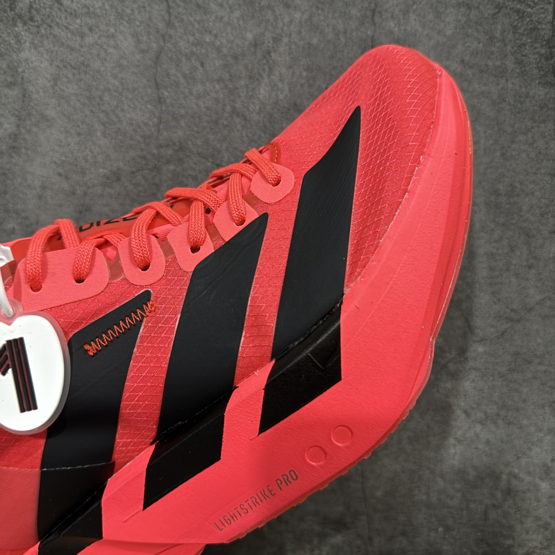 【纯原】Adidas Adizero Adios Pro 4 M竞训跑步鞋 红黑色 JR6368市场独一