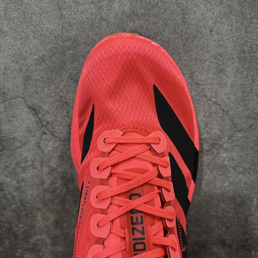 【纯原】Adidas Adizero Adios Pro 4 M竞训跑步鞋 红黑色 JR6368市场独一