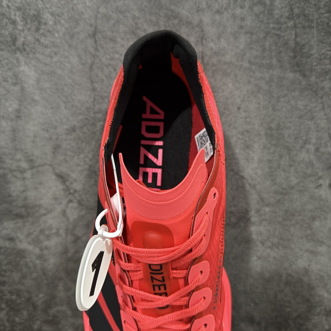 【纯原】Adidas Adizero Adios Pro 4 M竞训跑步鞋 红黑色 JR6368市场独一