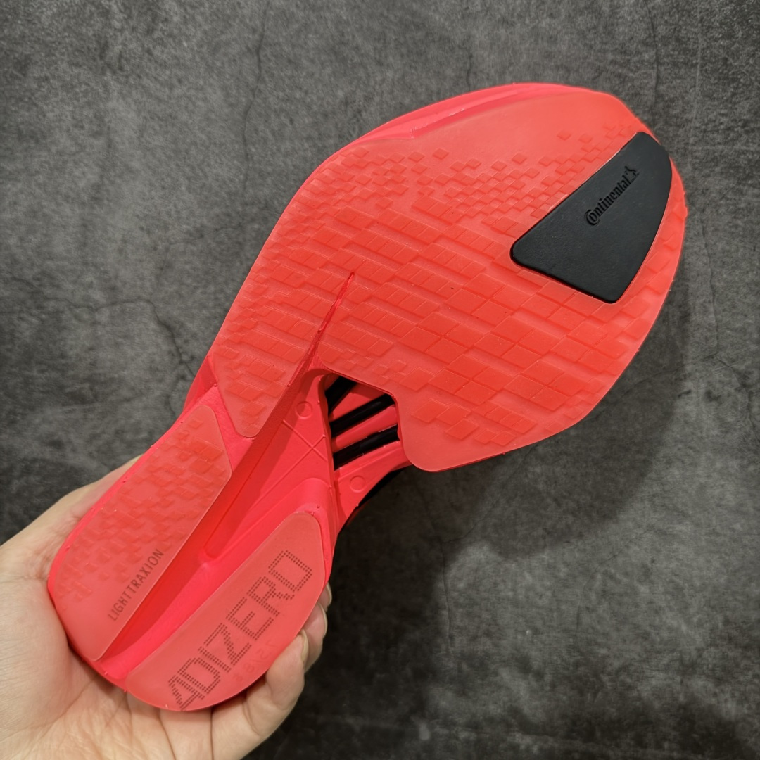 【纯原】Adidas Adizero Adios Pro 4 M竞训跑步鞋 红黑色 JR6368市场独一