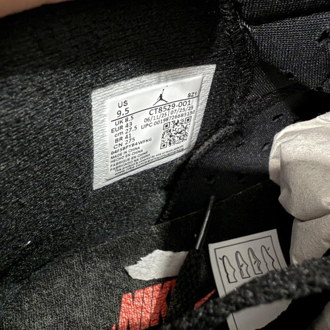 【外贸纯原版】 Air Jordan AJ6 Retro 反转红外线2026复刻黑红 CT8529-00