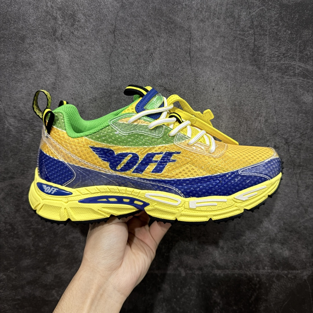 【纯原】Off-White OW最新款跑鞋 复古休闲鞋百分百原盒正确版 原楦原纸板数据开发 4层分离大底